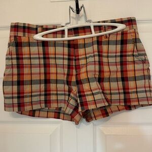 American Eagle stretch plaid shorts